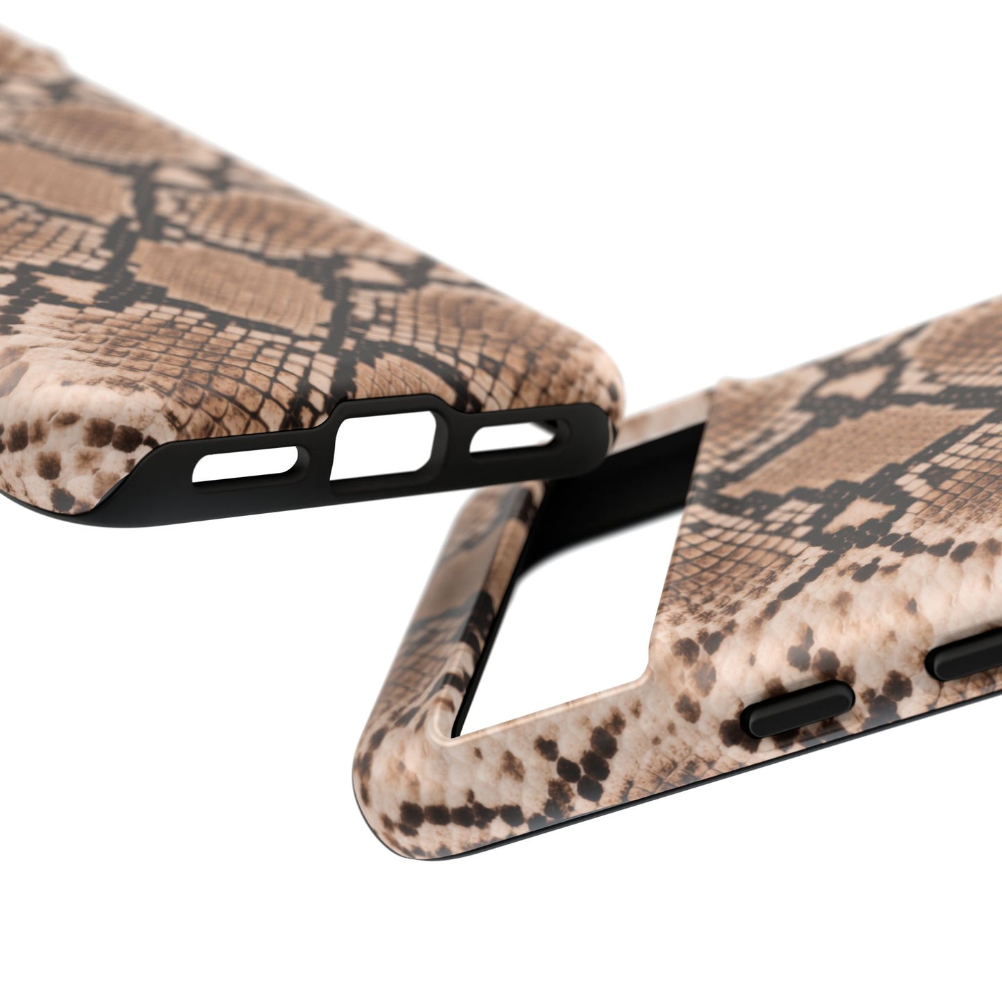 Snake Print Phone Case – Brown Python Pattern Slim Protective Cover for Iphone, Samsung Galaxy and Pixel
