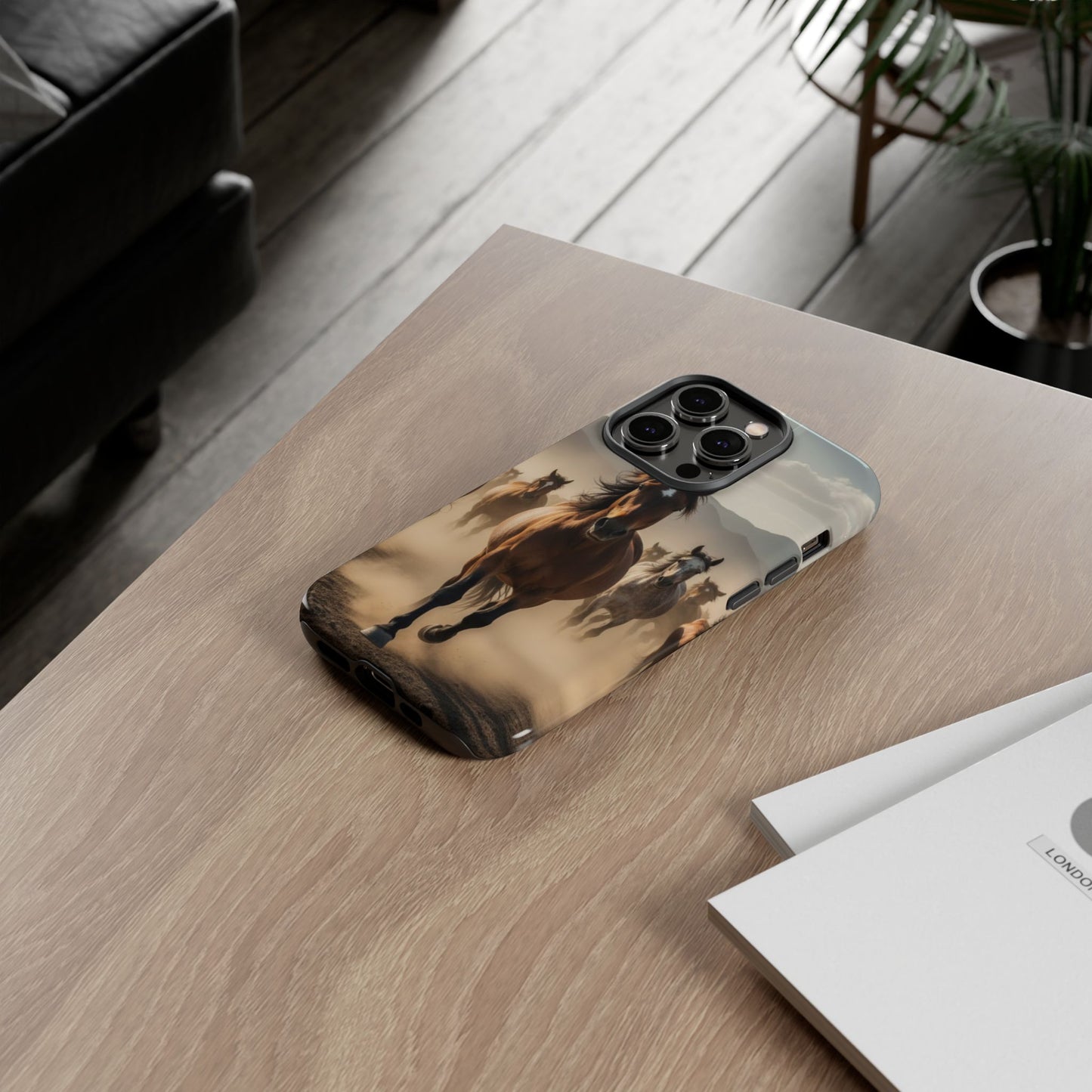 Running Horses Phone Case – Wild Mustang Herd Tough Case (iPhone, Samsung, Pixel)