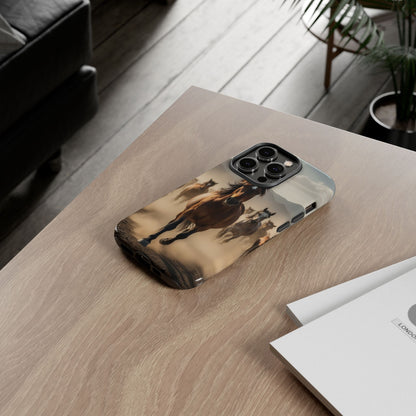 Running Horses Phone Case – Wild Mustang Herd Tough Case (iPhone, Samsung, Pixel)