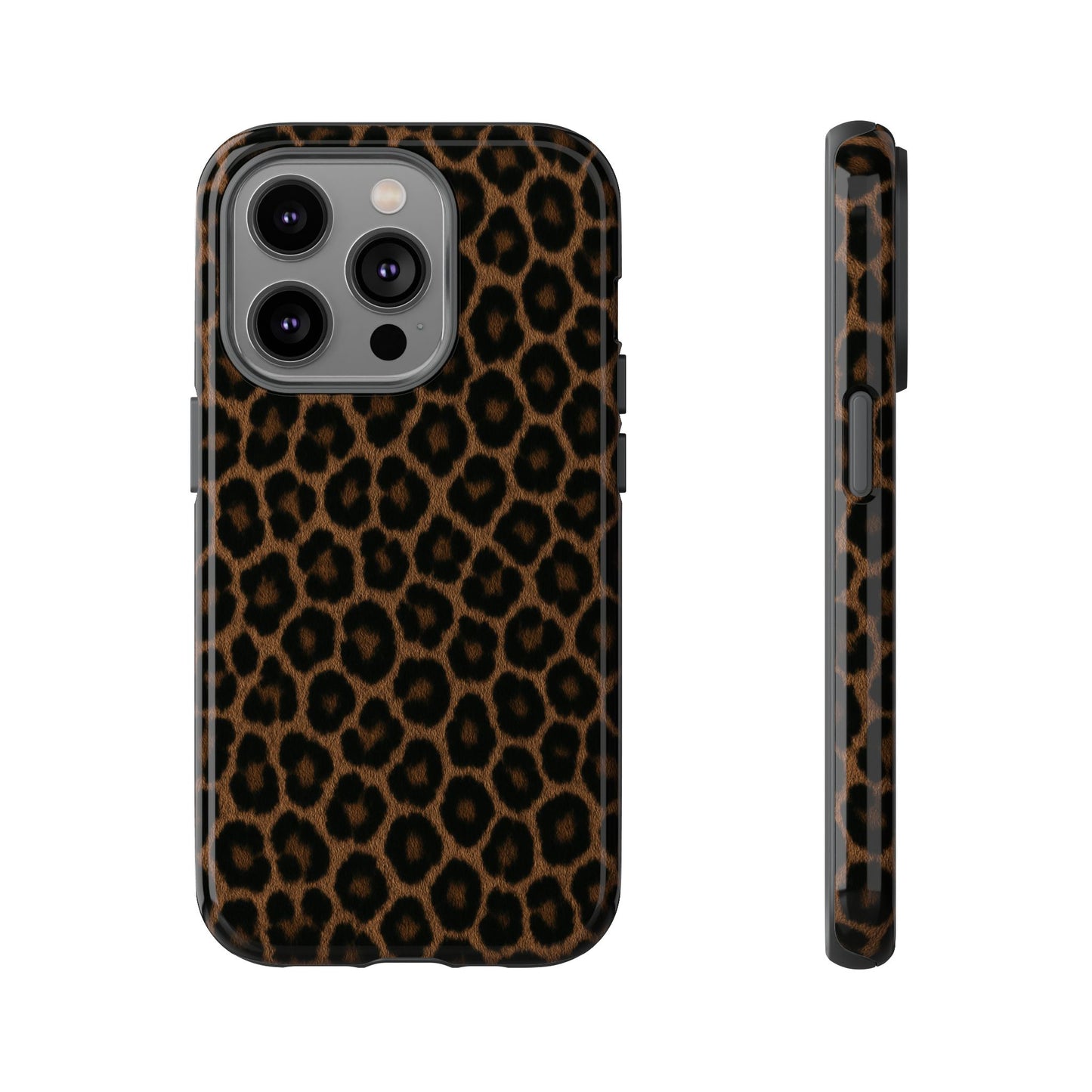 Brown Leopard Print Phone Case | Classic Animal Print Aesthetic Tough Protective Case