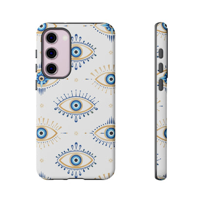 Blue Evil Eye Phone Case – Protective Slim Shockproof Cover for Iphone, Samsung Galaxy and Pixel