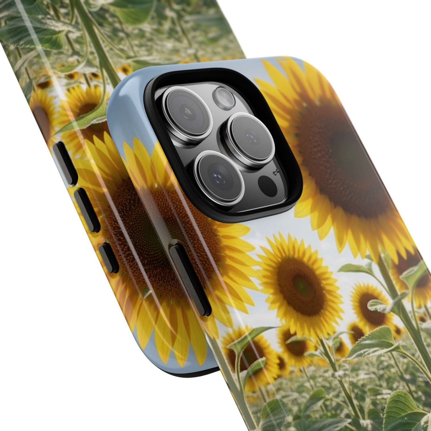 Sunflower Field Phone Case | Golden Hour Floral Aesthetic | Bright Summer Tough Case