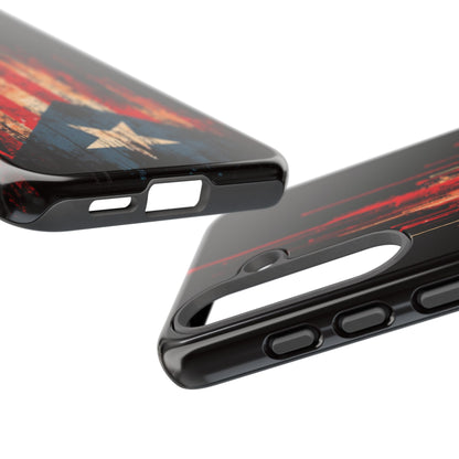 Puerto Rico Flag Phone Case | Distressed Puerto Rican Flag Tough Case | Boricua Pride Protective iPhone Samsung Cover