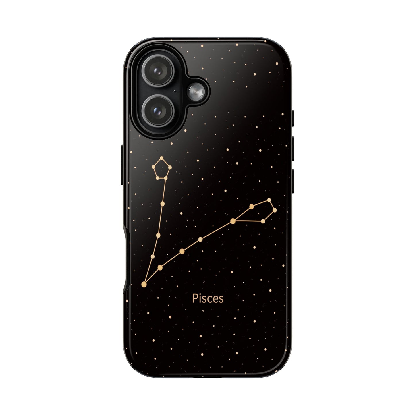 Pisces Zodiac Constellation Phone Case – Luxe Gold Celestial Cover
