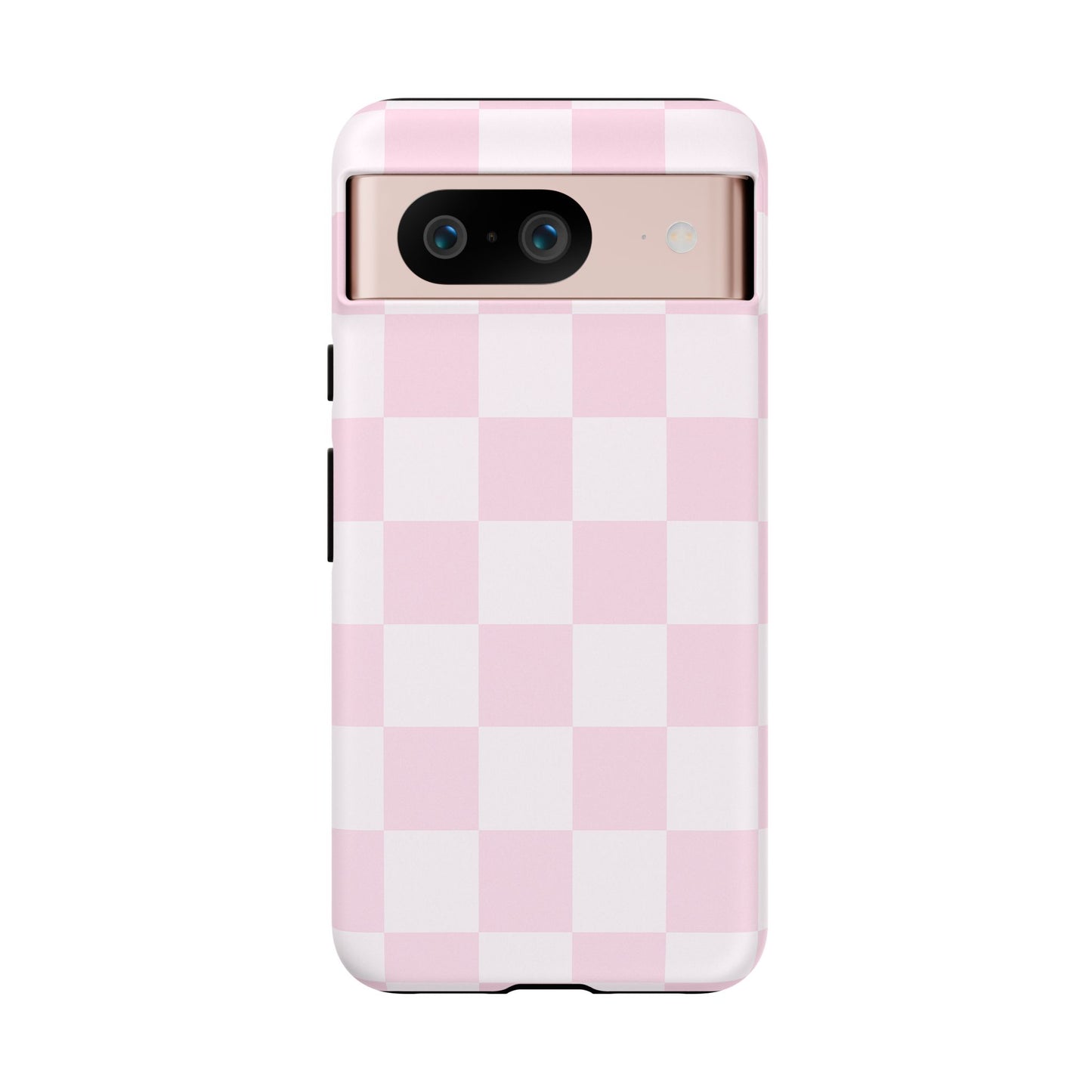 Light Pink Checkerboard Phone Case | Pastel Aesthetic Checkered iPhone & Samsung Tough Case