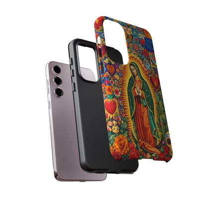 Virgin Mary Guadalupe Phone Case Mexican Folk Art Tough Cover iPhone Samsung