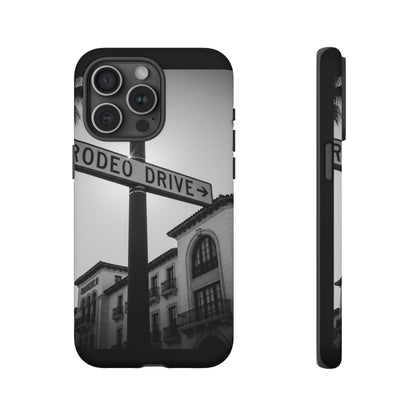 Rodeo Drive Phone Case | Los Angeles Aesthetic Black & White Photography | Luxury LA Street Tough Case for iPhone & Samsung