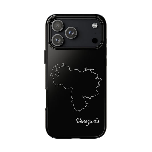 Venezuela Outline Phone Case – Minimal Country Map Tough Case (iPhone, Samsung, Pixel)