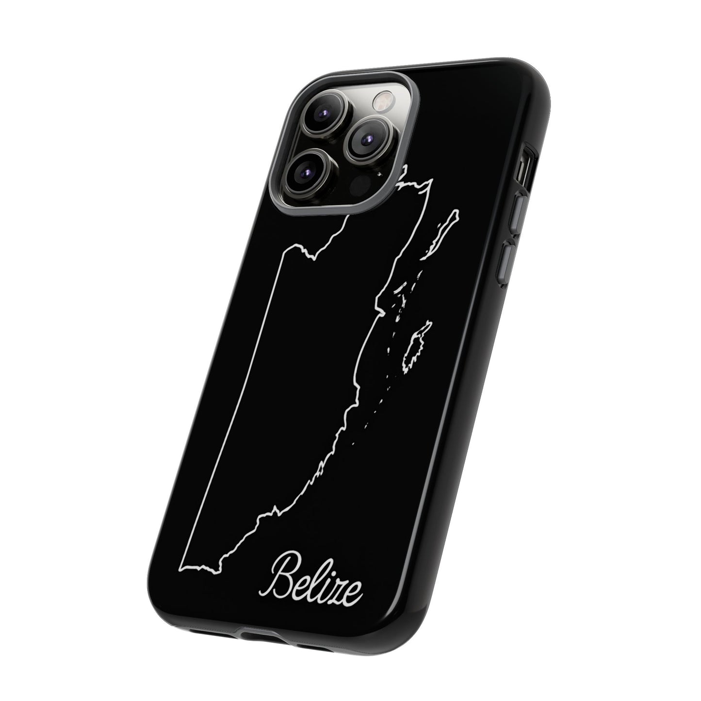 Belize Outline Phone Case – Minimal Country Map Tough Case (iPhone, Samsung, Pixel)