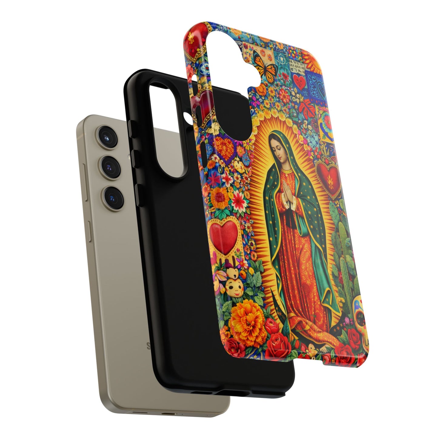 Virgin Mary Guadalupe Phone Case Mexican Folk Art Tough Cover iPhone Samsung