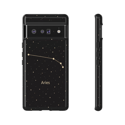 Aries Zodiac Constellation Phone Case – Luxe Gold Celestial Cover