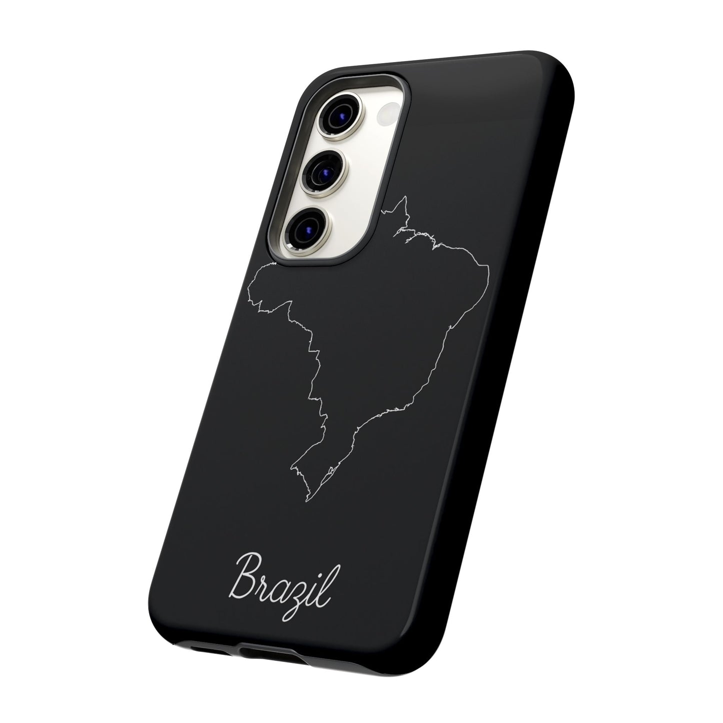 Brazil Outline Phone Case – Minimal Country Map Tough Case (iPhone, Samsung, Pixel)