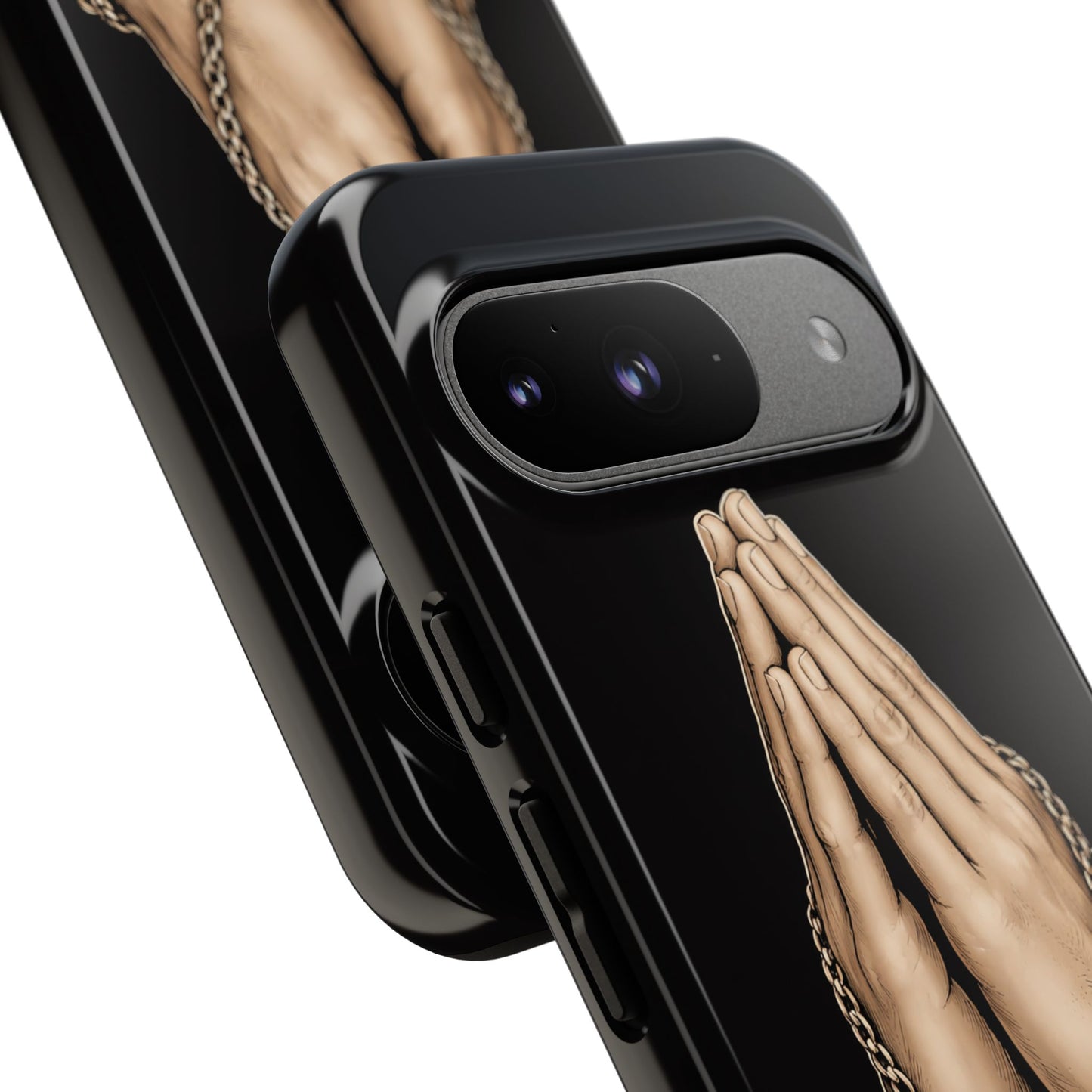 Praying Hands Cross Phone Case – Christian Faith Scripture Cover