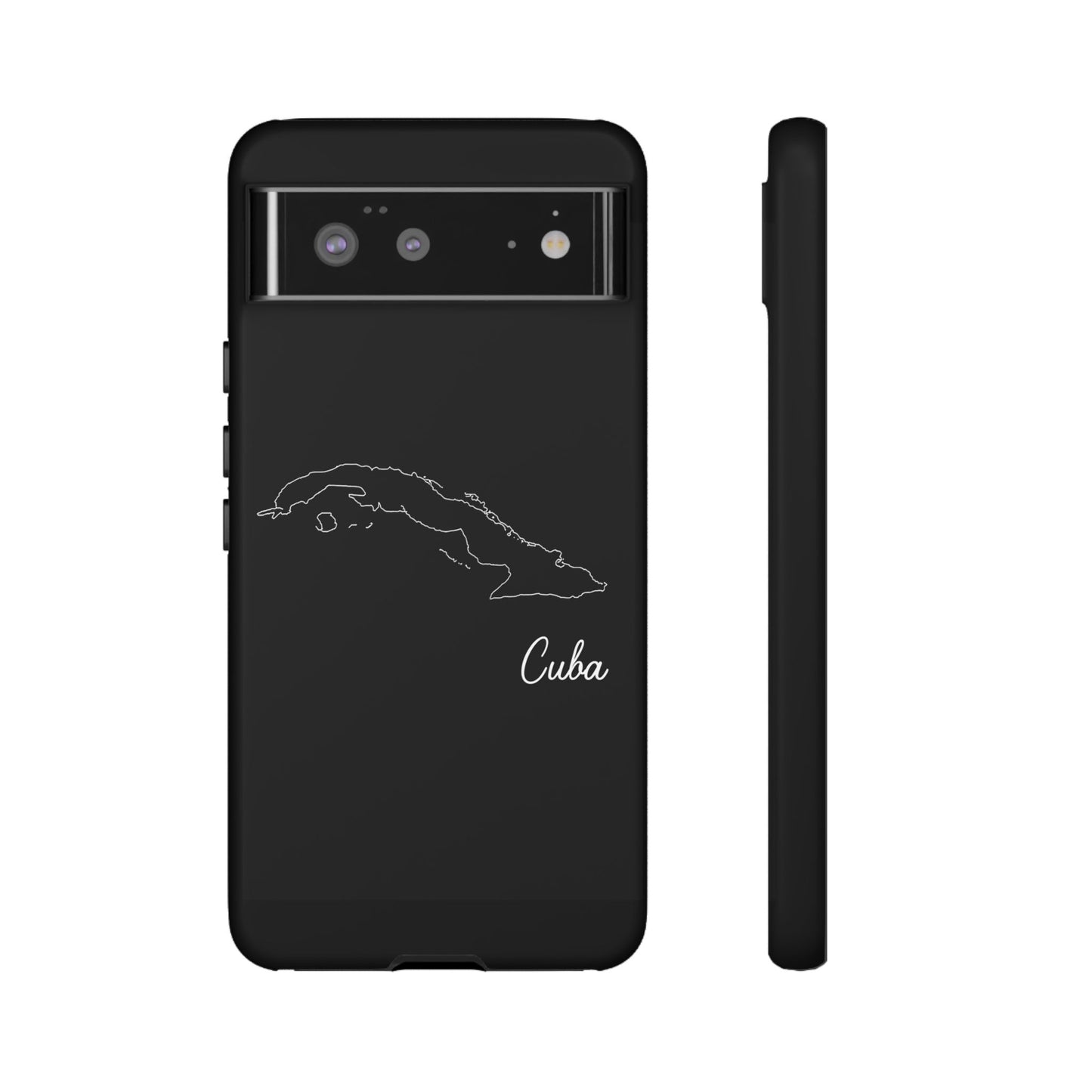 Cuba Outline Phone Case – Minimal Country Map Tough Case (iPhone, Samsung, Pixel)