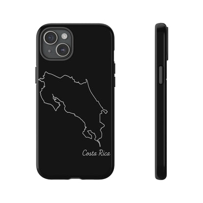 Costa Rica Outline Phone Case – Minimal Country Map Tough Case (iPhone, Samsung, Pixel)