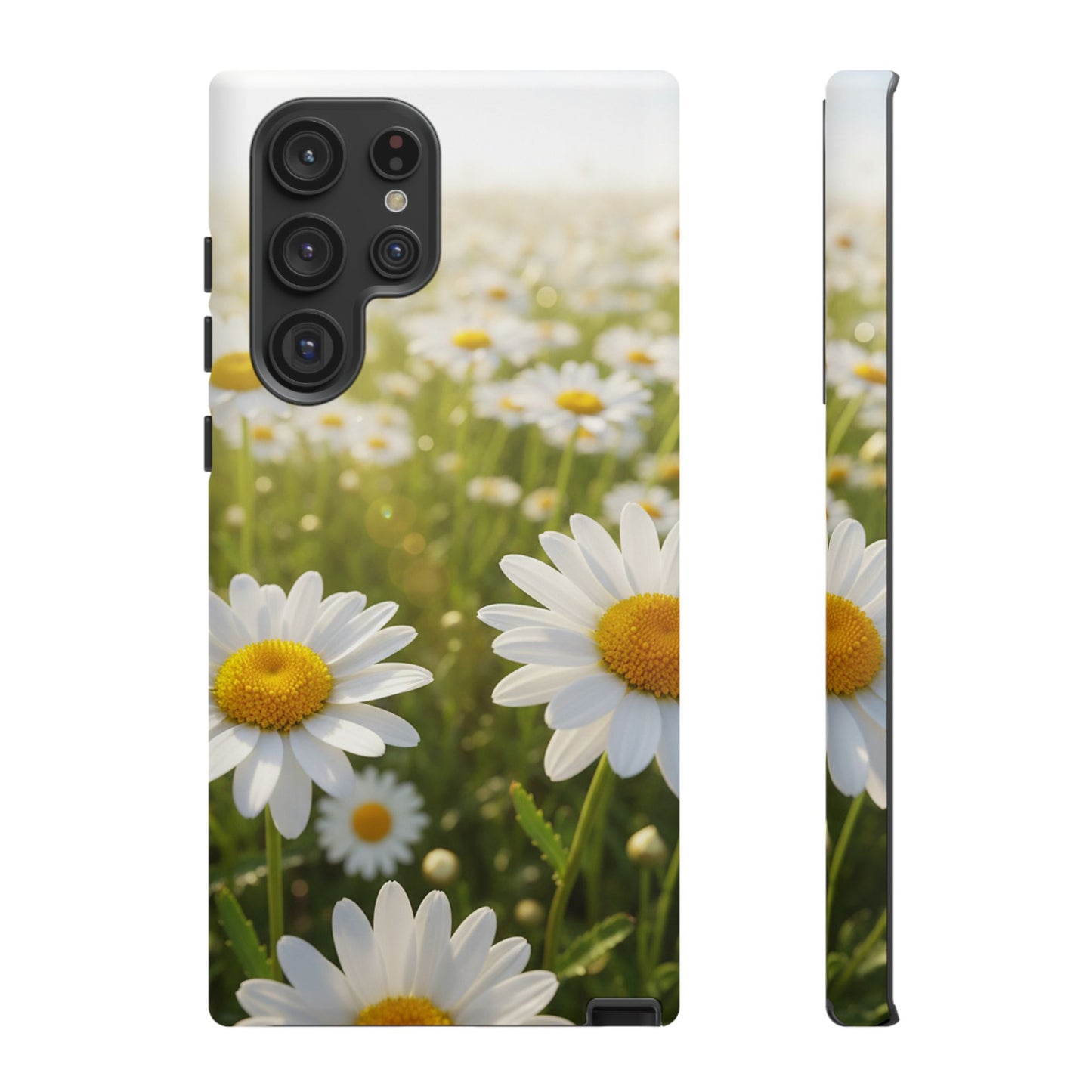 Daisy Phone Case – Floral Spring Field Tough Protective Case (iPhone, Samsung, Pixel)