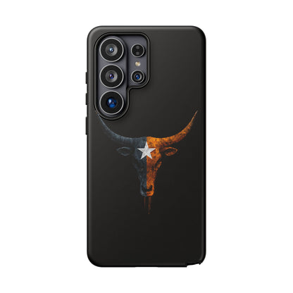 Texas Longhorn Skull Phone Case Western Cowboy Bull iPhone Samsung Cover