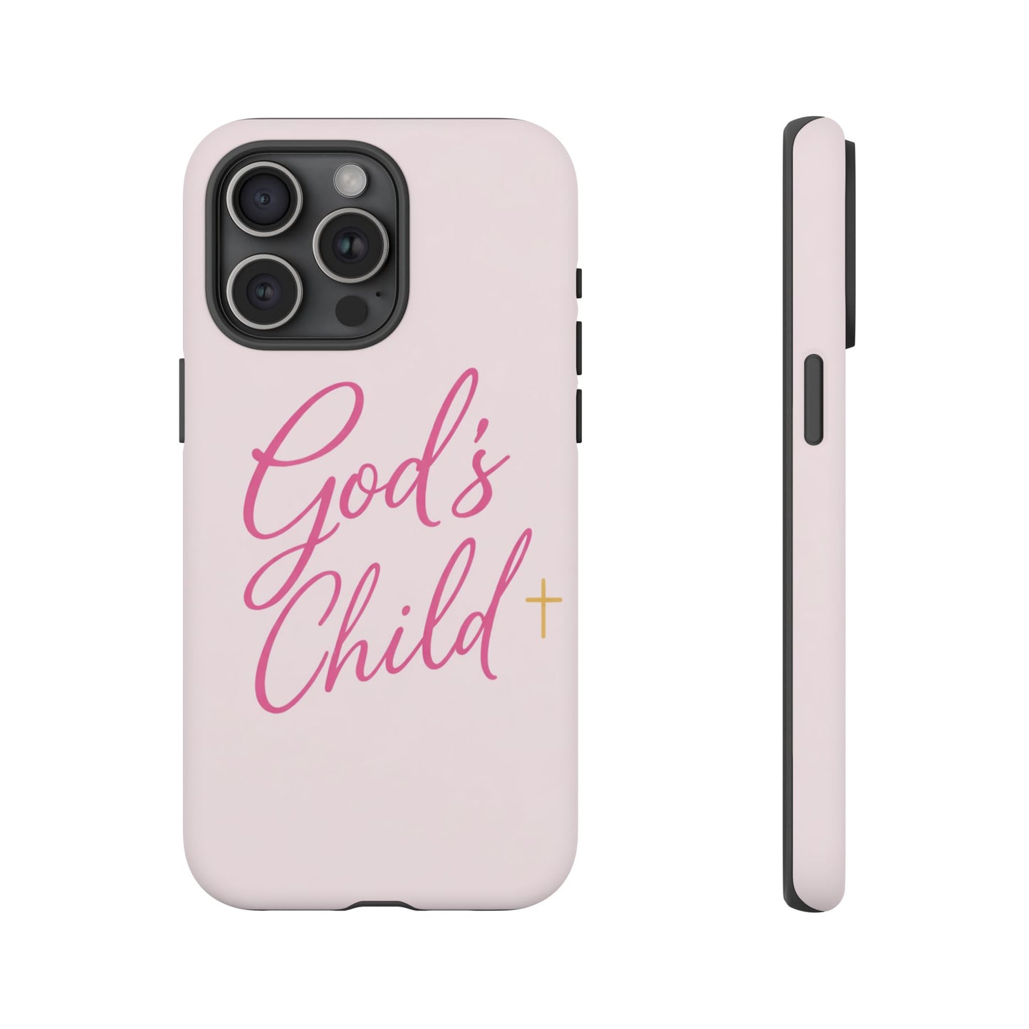 Gods Child Phone Case Christian Pink Aesthetic Tough iPhone Case