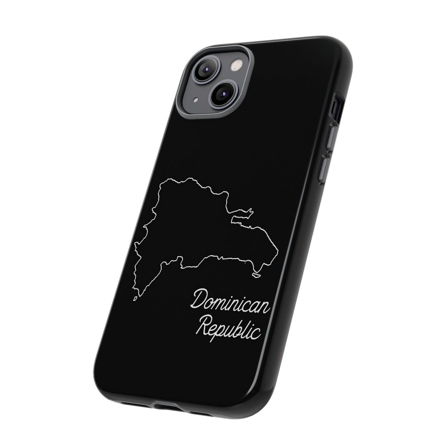 Dominican Republic Outline Phone Case – Minimal Country Map Tough Case (iPhone, Samsung, Pixel)