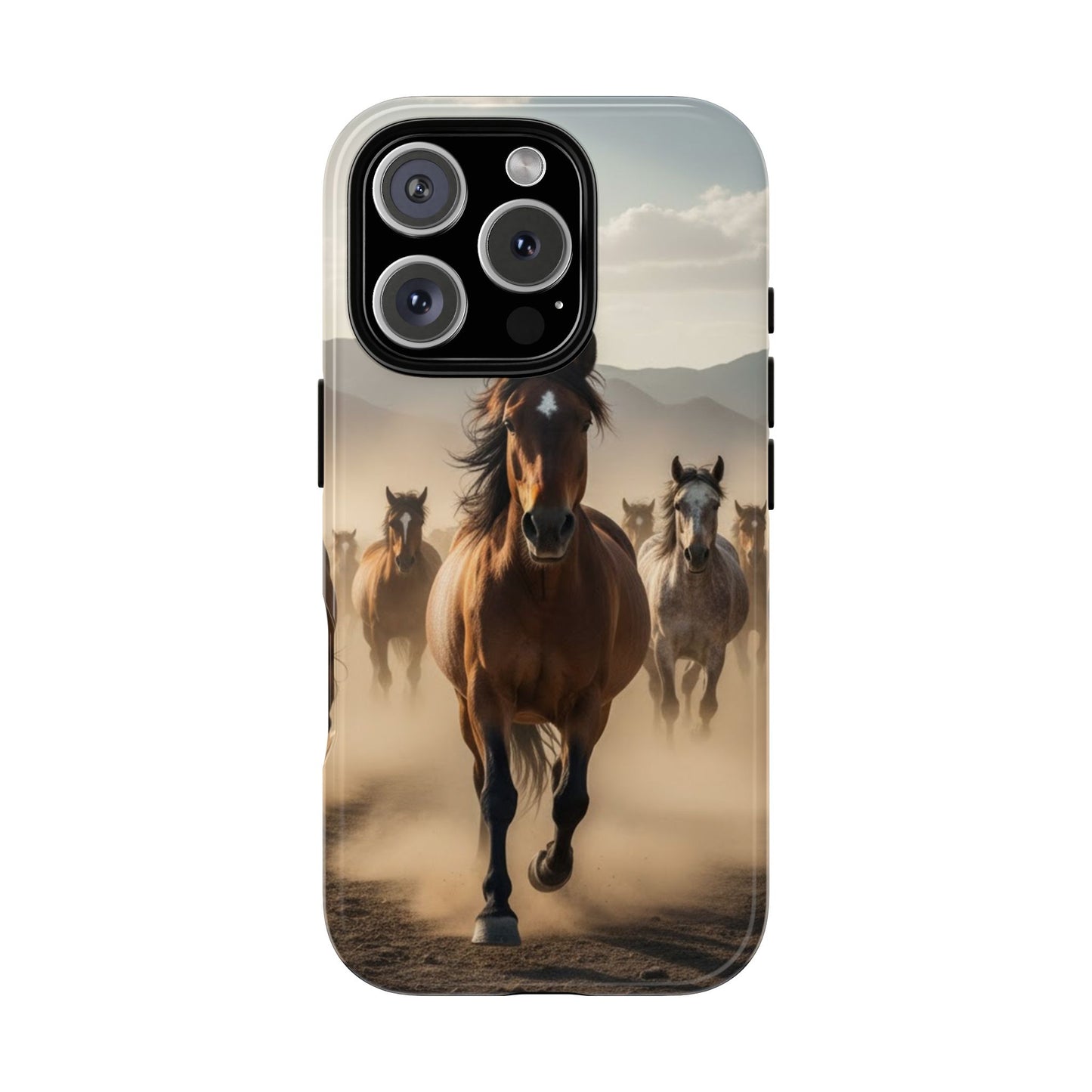 Running Horses Phone Case | Wild Mustang Herd Tough Protective Cover