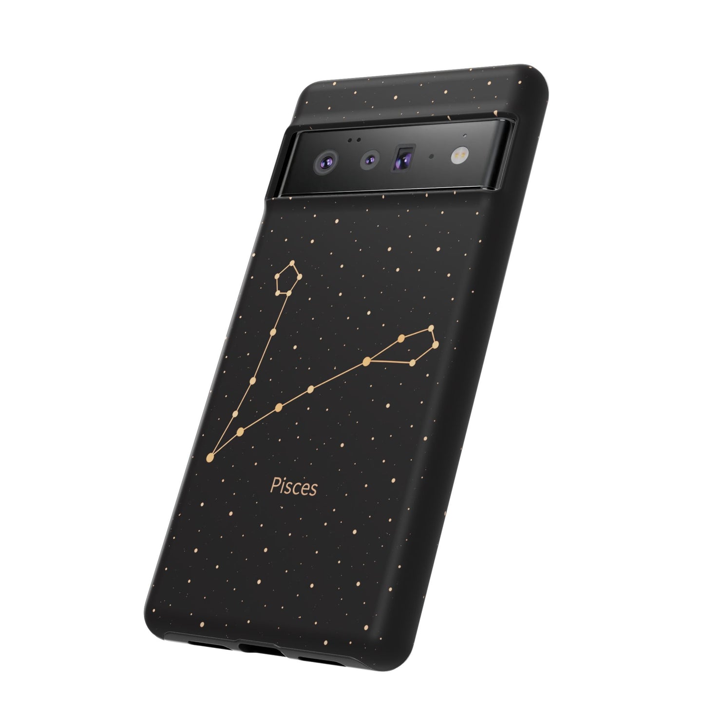 Pisces Zodiac Constellation Phone Case – Luxe Gold Celestial Cover