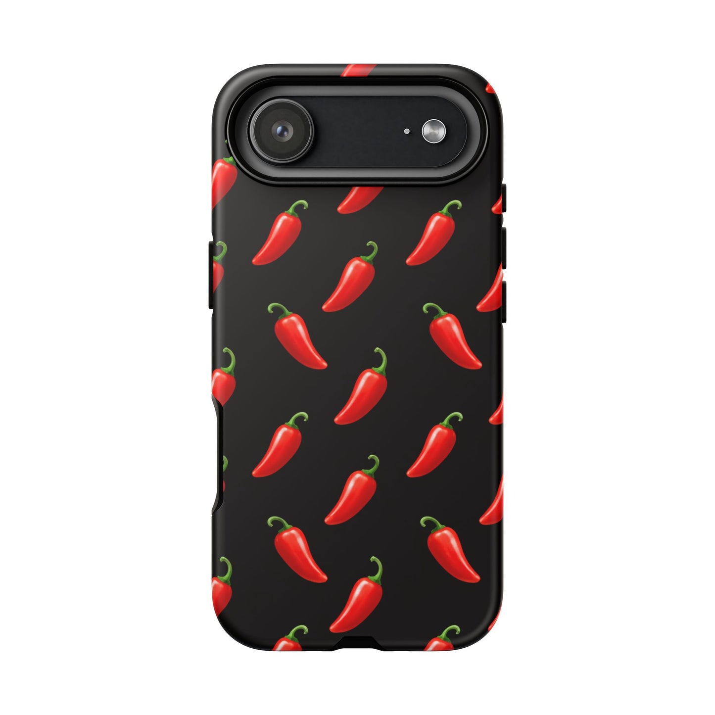 Spicy Chili Pepper Phone Case – Black Cute Hot Pepper Tough Cover for Iphone, Samsung Galaxy and Pixel