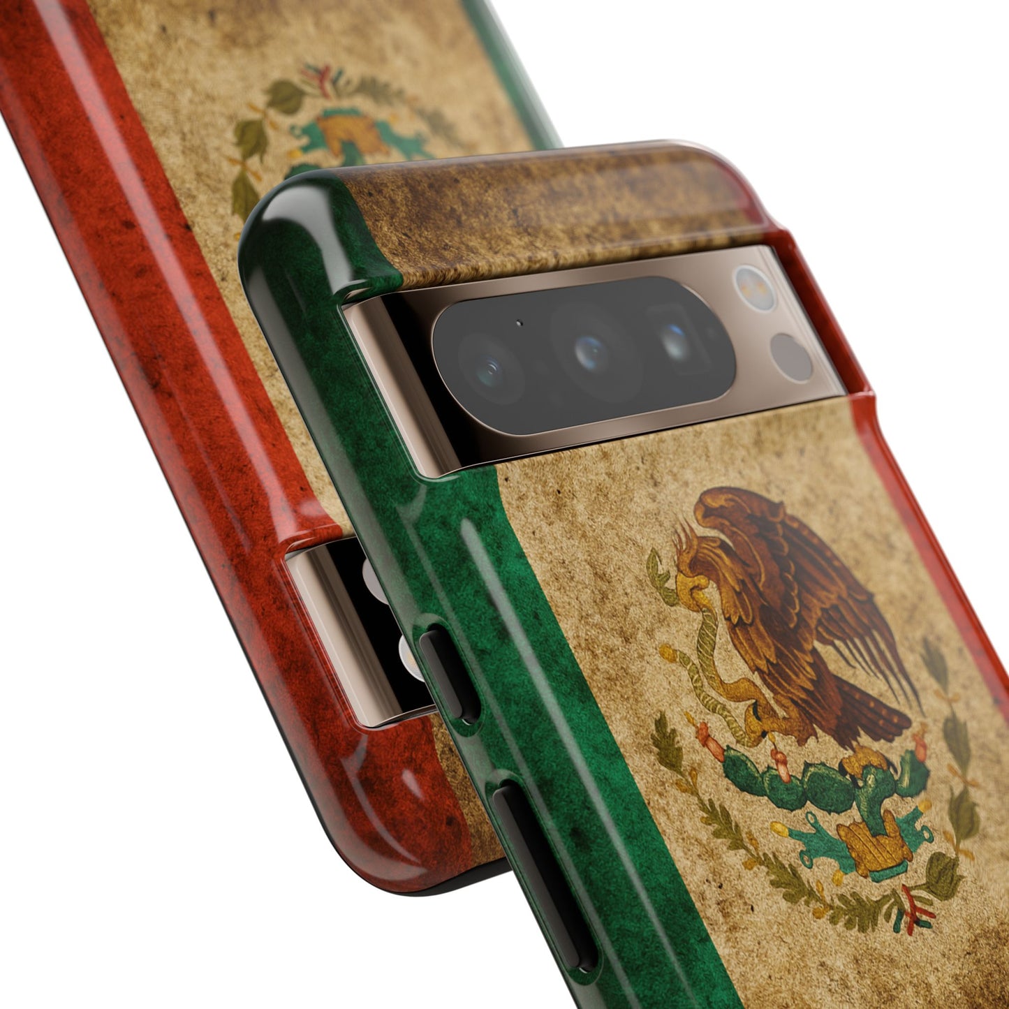 Vintage Mexico Flag Phone Case – Mexican Pride Grunge Flag Aesthetic Tough Case