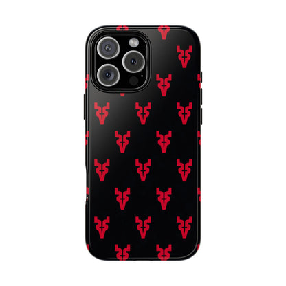 Mazatlán Bull Phone Case – Black Red Streetwear Tough Shockproof Cover