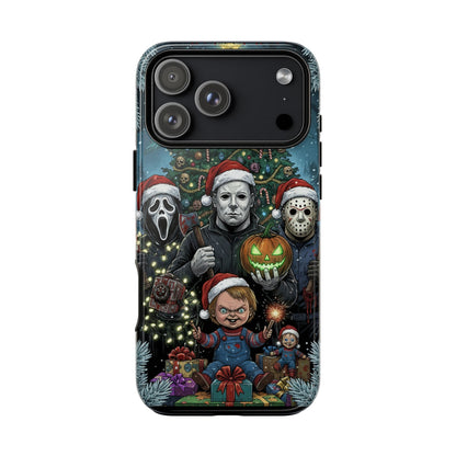 Christmas Horror Phone Case – Festive Slasher Collage Tough Case (iPhone, Samsung, Pixel)
