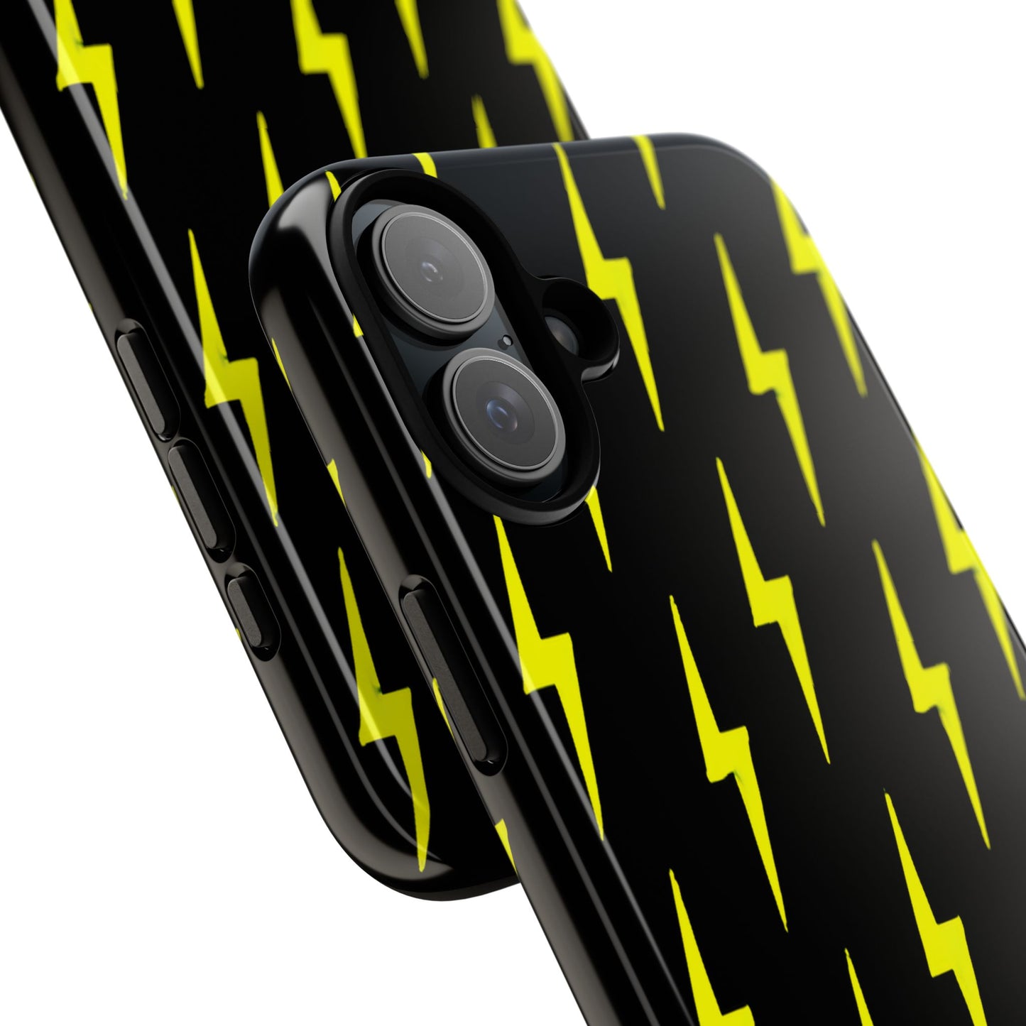 Yellow Lightning Bolt Tough Phone Case | Bold Electric Pattern Case for Iphone, Samsung Galaxy and Pixel