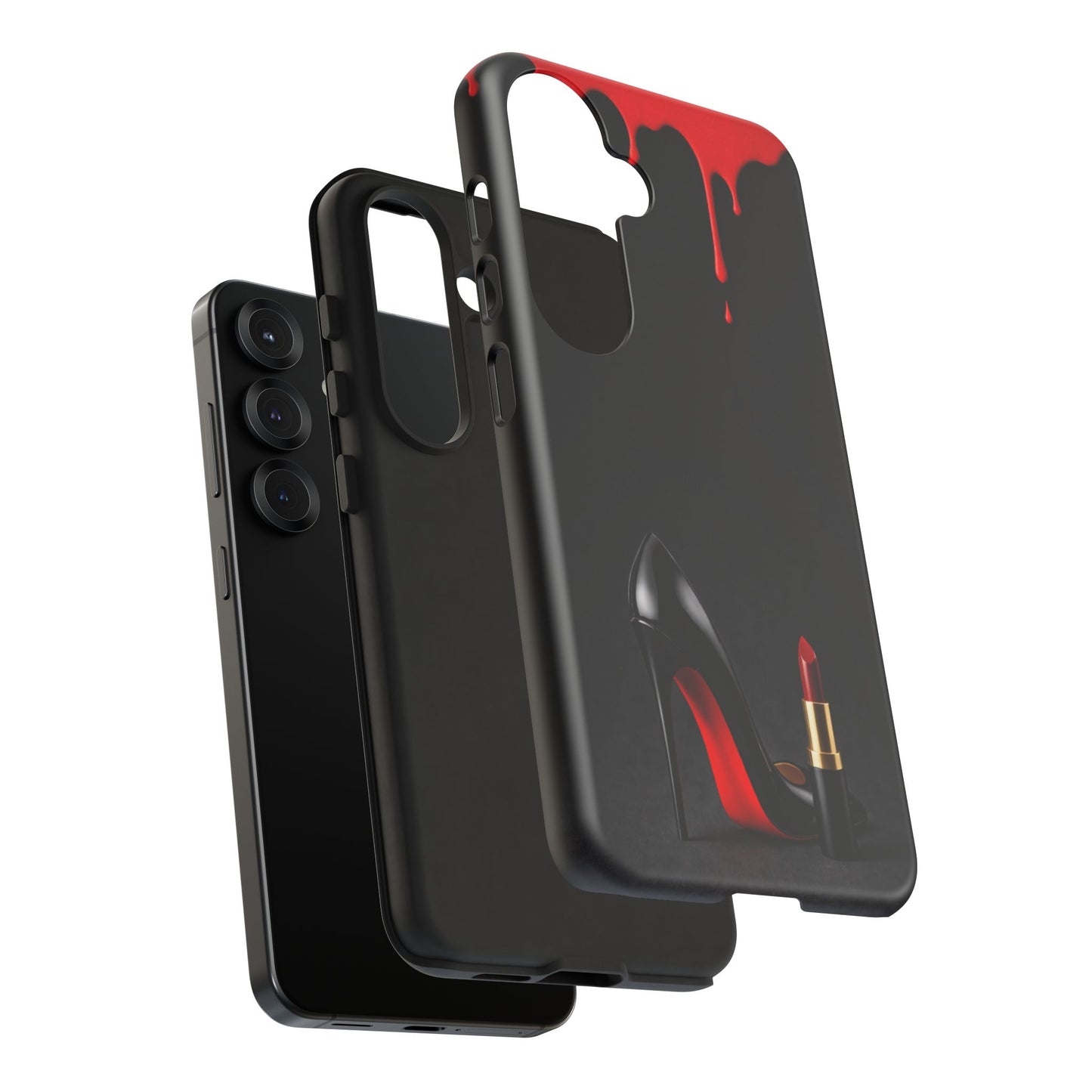 Dark Feminine Red Drip Phone Case – Gothic Glam Tough Cover