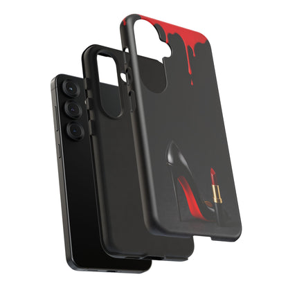 Dark Feminine Red Drip Phone Case – Gothic Glam Tough Cover