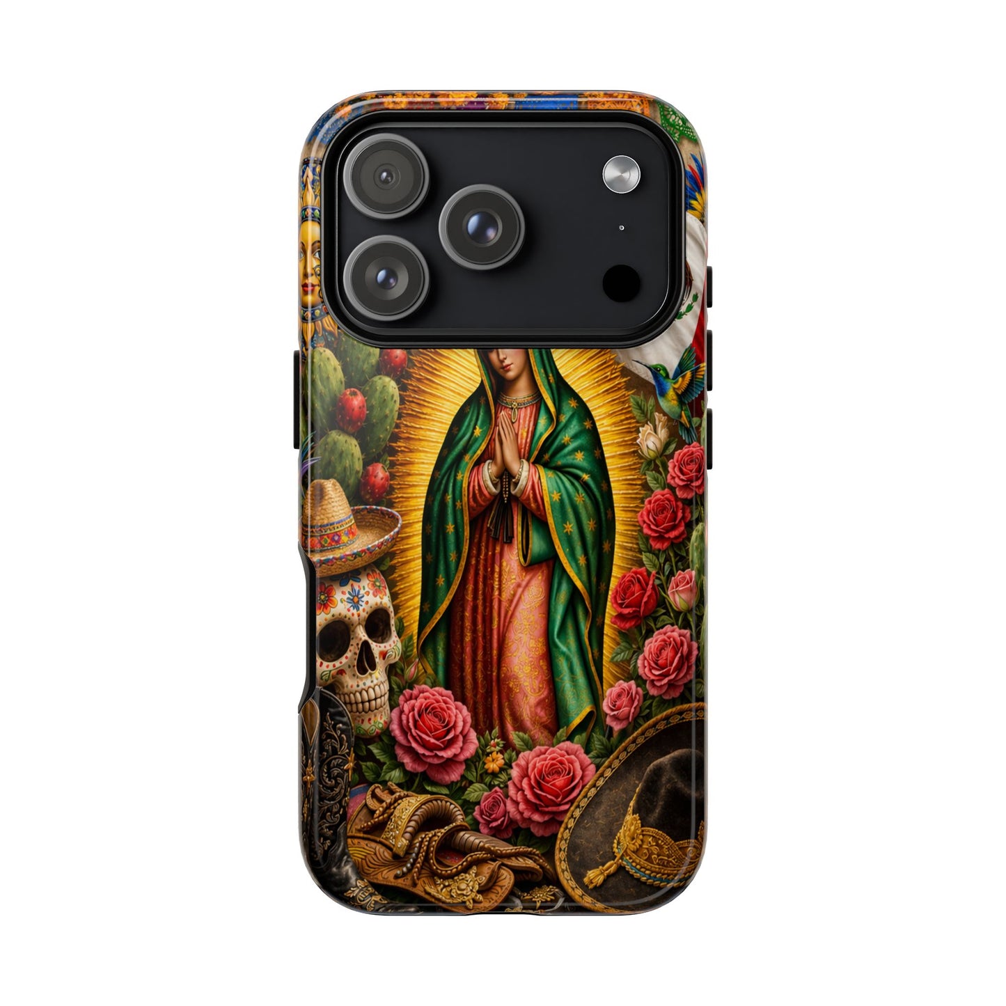 Virgen de Guadalupe Phone Case Mexican Floral iPhone Samsung Pixel Case