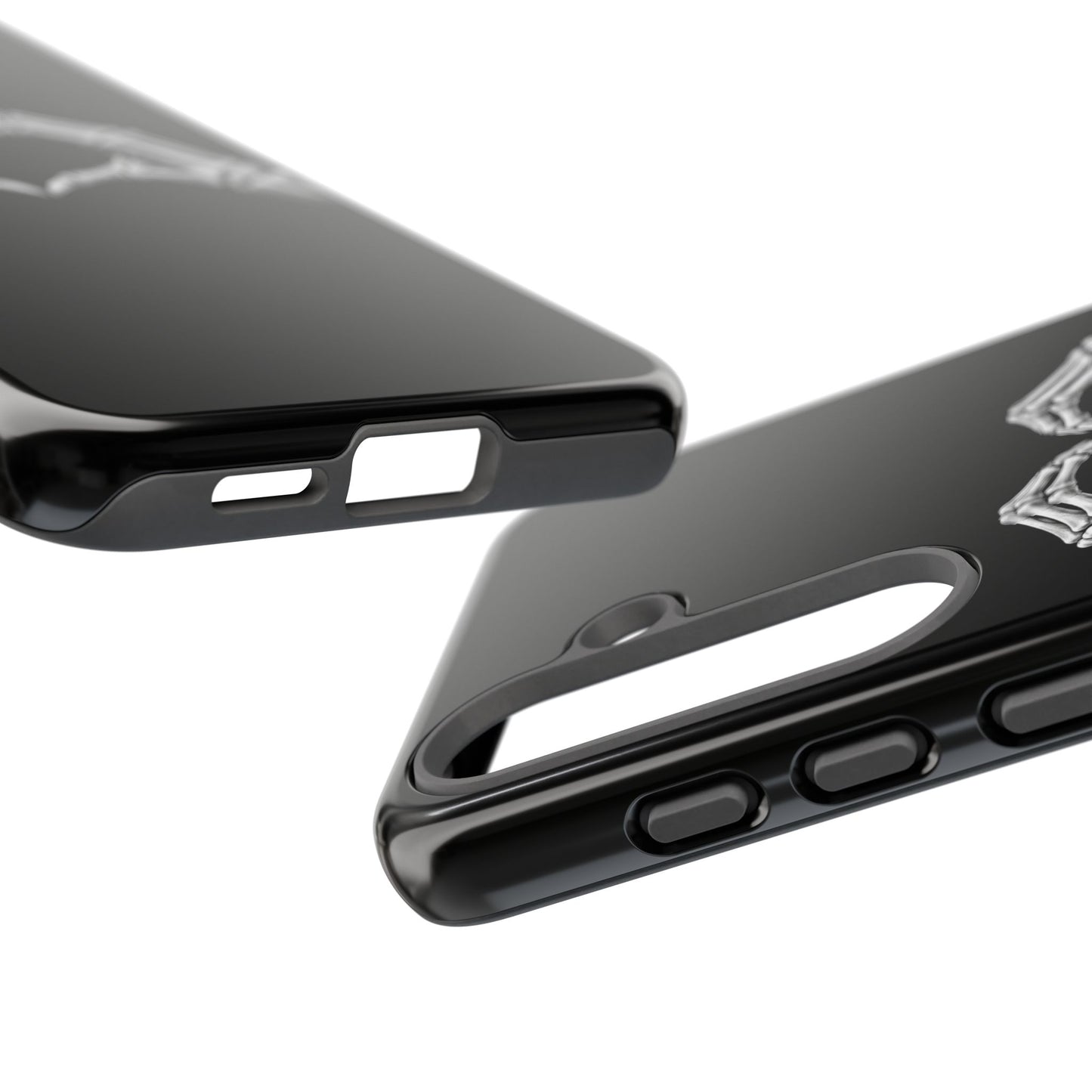 Skeleton Hands Heart Phone Case | Gothic Black Protective Cover
