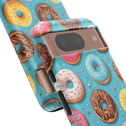 Cute Donut Pattern Phone Case – Colorful Sprinkles Dessert Design for Iphone, Samsung Galaxy and Pixel