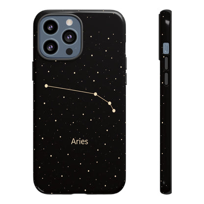 Aries Zodiac Constellation Phone Case – Luxe Gold Celestial Cover