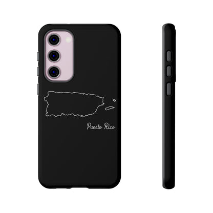 Puerto Rico Outline Phone Case – Minimal Country Map Tough Case (iPhone, Samsung, Pixel)
