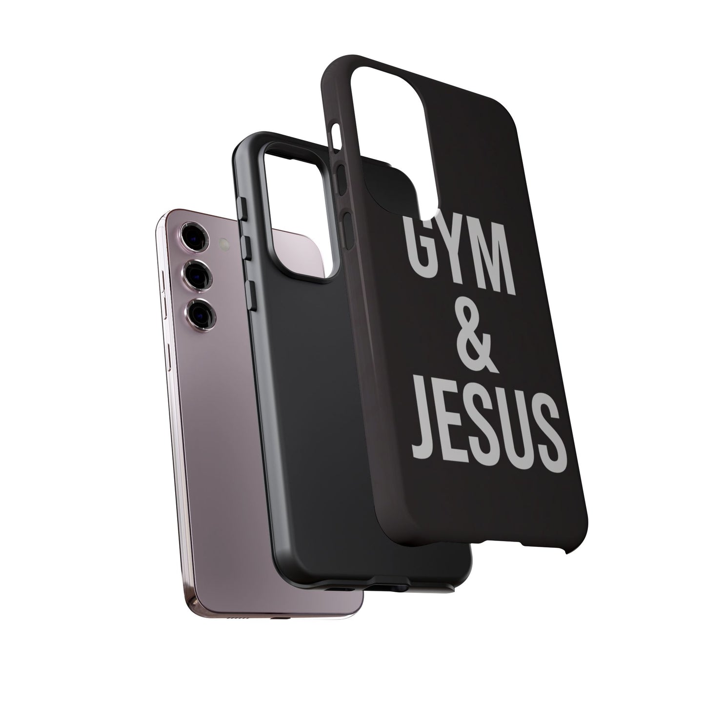 Gym & Jesus Phone Case Christian Faith Workout Gym Motivation Case
