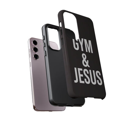 Gym & Jesus Phone Case Christian Faith Workout Gym Motivation Case