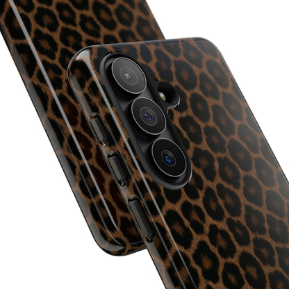 Brown Leopard Print Phone Case | Classic Animal Print Aesthetic Tough Protective Case