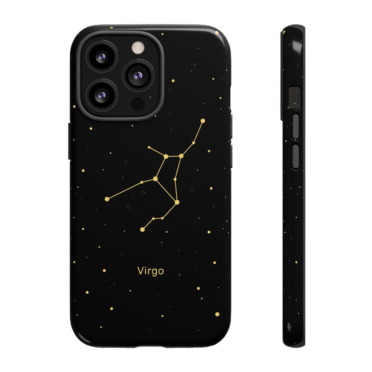 Virgo Zodiac Constellation Phone Case – Luxe Gold Celestial Cover