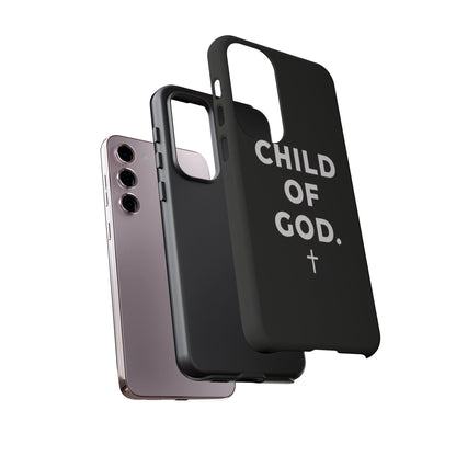 Child of God Phone Case Christian Black Aesthetic Cross Tough Cover