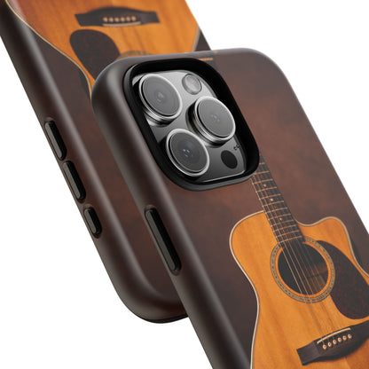 Acoustic Guitar Daisy Phone Case | Rustic Music Lover Tough Cover