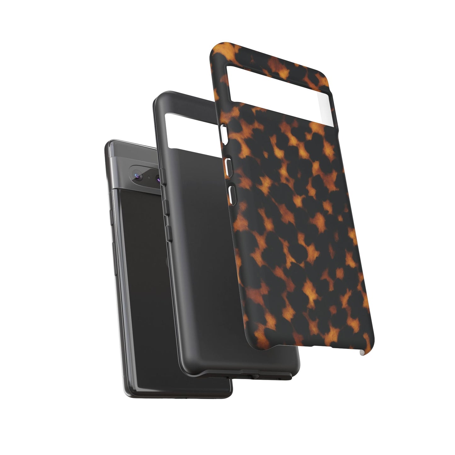 Tortoiseshell Pattern Tough Phone Case | Classic Leopard-Style Protective Cover