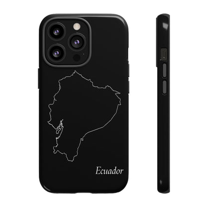 Ecuador Outline Phone Case – Minimal Country Map Tough Case (iPhone, Samsung, Pixel)