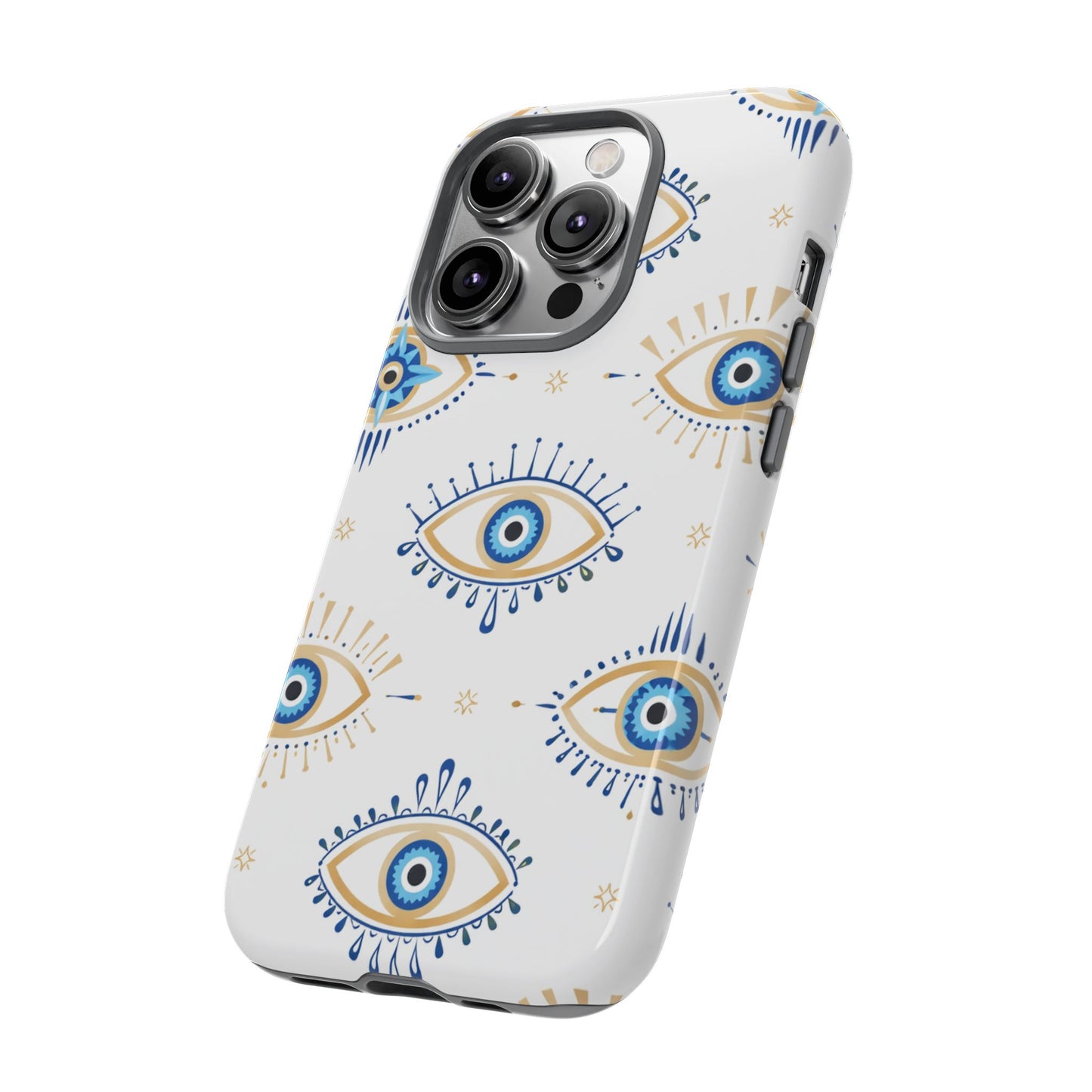 Blue Evil Eye Phone Case – Protective Slim Shockproof Cover for Iphone, Samsung Galaxy and Pixel