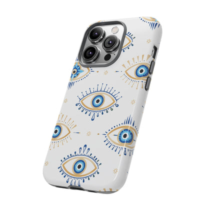 Blue Evil Eye Phone Case – Protective Slim Shockproof Cover for Iphone, Samsung Galaxy and Pixel