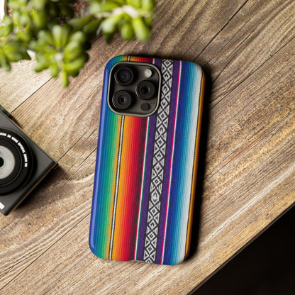 Serape Stripe Phone Case – Colorful Mexican Blanket Pattern Tough Case