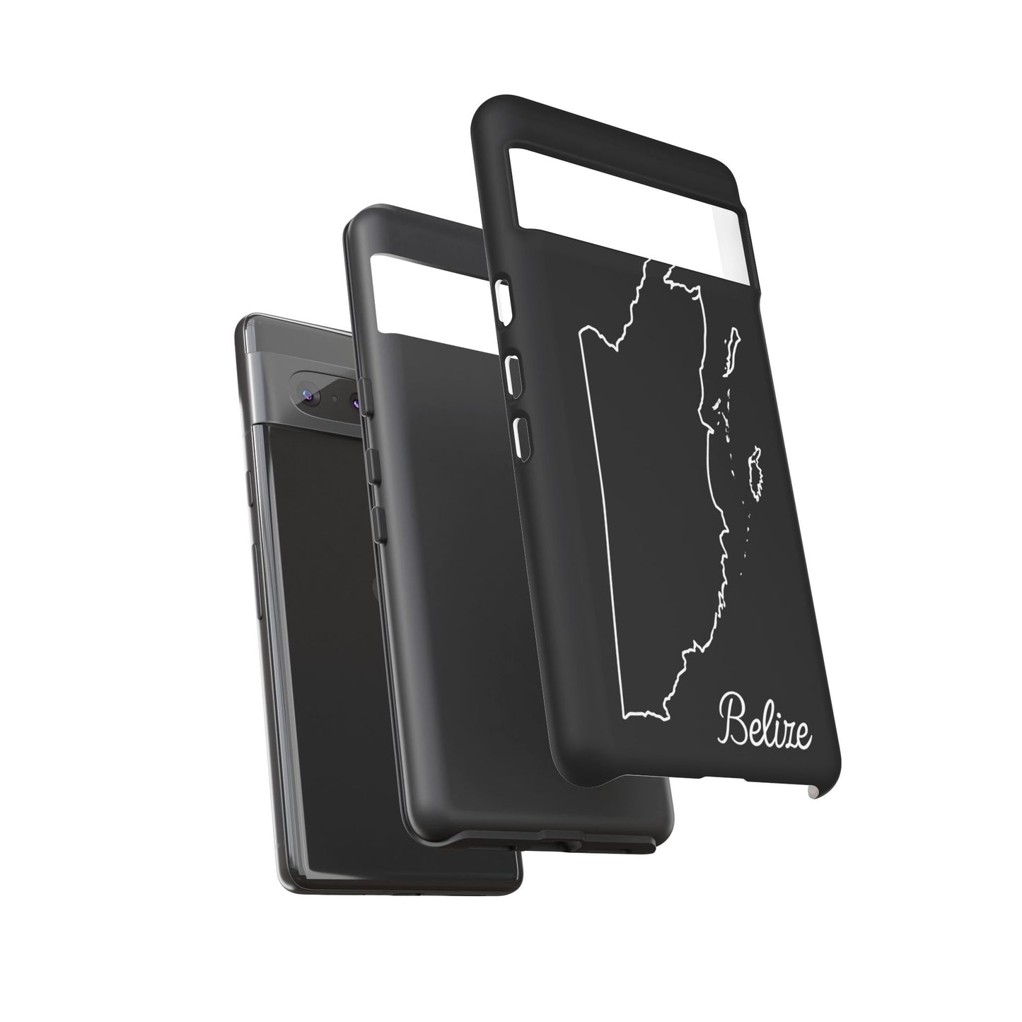 Belize Outline Phone Case – Minimal Country Map Tough Case (iPhone, Samsung, Pixel)
