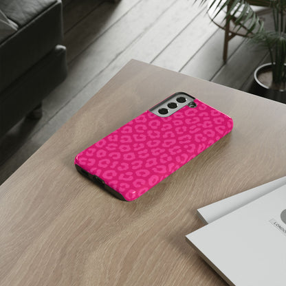 Hot Pink Leopard Print Phone Case – Bold Coquette Leopard Tough Case